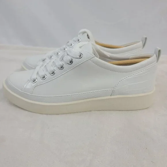 NEW Vionic Winny White Nappa Leather Casual Sneakers With Arch Support Size 7 - Picture 4 of 11